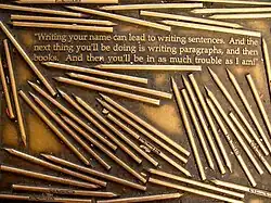 Citation commémorative de Thoreau à la Library Way de New York.