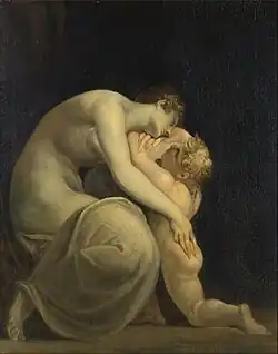 Tecmesse et Euryacès (1800-1810 peinture à l'huile) de Johann Heinrich Füssli
