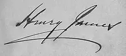 Signature de Henry James