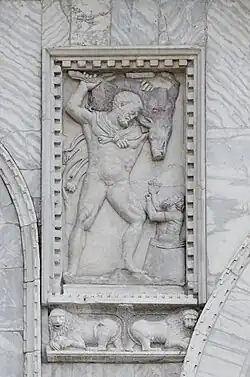 Relief sur une façade de la basilique Saint-Marc, Venise.