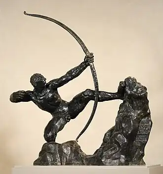 Antoine Bourdelle, Héraklès archer ou Héraklès tue les oiseaux du lac Stymphale (1909), bronze, musée des Beaux-Arts de Lyon.