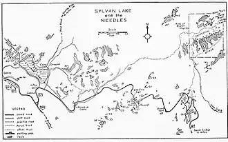 Carte schématique des Needles.