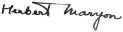 signature de Herbert Maryon