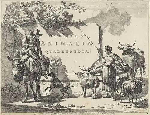 Frontispices de la série Diversa Animalia Quadrupedia.