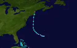 Parcours de la tempête tropicale Hermine