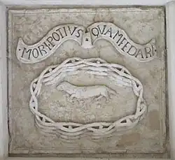 Hermine dans sa palissade tressée