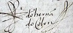 signature de Fernand Colomb