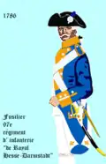 fusilier du régiment Royal-Hesse-Darmstadt de 1786 à 1791