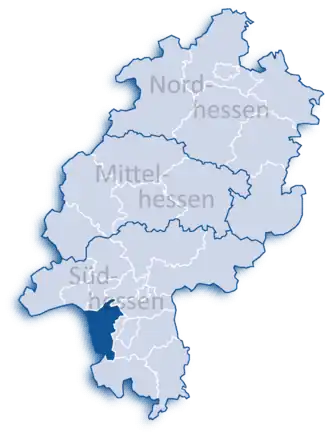 Localisation de Arrondissement de Groß-Gerau
