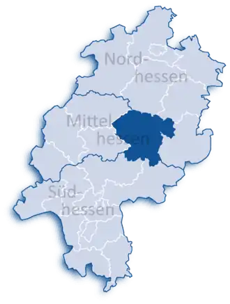 Localisation de Arrondissement de Vogelsberg