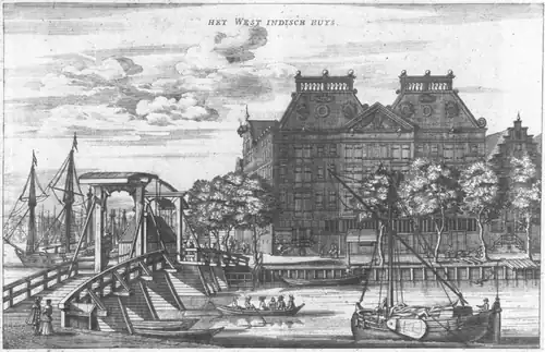 Le siège de la Compagnie néerlandaise des Indes occidentales à Amsterdam en 1655.
