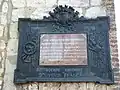 Plaque commémorant la guerre de 1870.