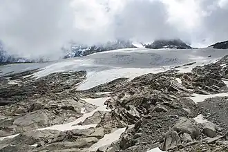 Le glacier des Rognons vu depuis le nord.