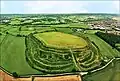 Hilfort d'Oswestry. Vue sur l'entrée de la forteresse et sur le Shropshire.