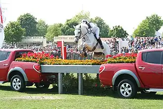 Obstacle de volée construit sur des pick-ups. Impressionnants, mais ne posant que rarement des difficultés.