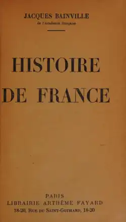 Image illustrative de l’article Histoire de France (Bainville)