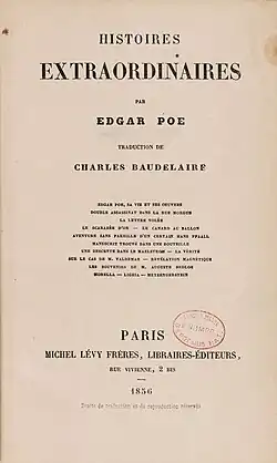 Couverture du recueil Histoires extraordinaires d’Edgar Poe.