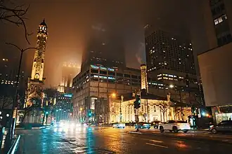 La Water Tower et la Pumping Station de nuit.