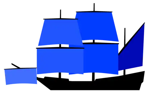 Galion à trois mâts.