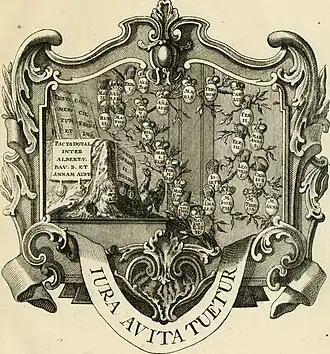 Gravure pour Historica notitia rerum Boicarum (1746).