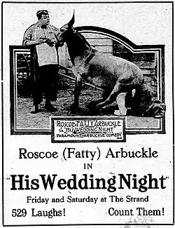 Description de l'image Hisweddingnight-newspaperad-1917.jpg.
