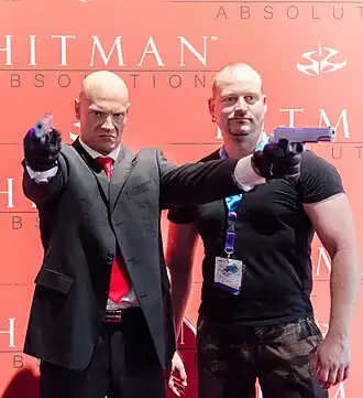 Cosplay de l'agent 47 au Gamecom 2012.