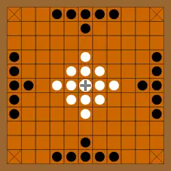 Hnefatafl avec tablier de 11 cases