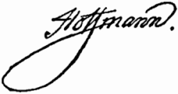 Signature de Ernst Theodor Amadeus Hoffmann