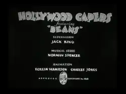Description de l'image Hollywood Capers "Beans" title card.png.