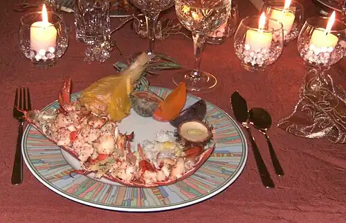 Homard aux fruits exotiques.