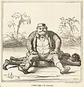 L'ordre règne à la Jamaïque après la révolte de Morant Bay&nbsp;(en), par Honoré Daumier (1866).