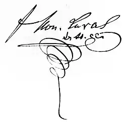 Signature de Honoré Laval