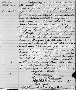 Acte de mariage entre Honoré Mercier et Léopoldine Boivin.29 mai 1866. Paroisse Saint-Hyacinthe-le-Confesseur de la ville de Saint-Hyacinthe.