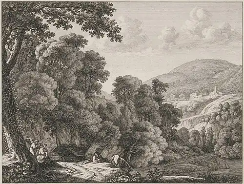 La fuite en Egypte (eau-forte, 1797).