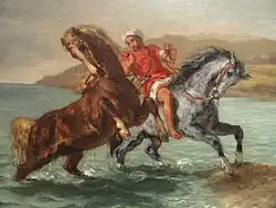 Chevaux sortant de la mer, Eugène Delacroix, 1860.
