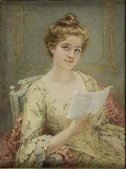 La Lettre de Manon, miniature sur ivoire, Paris, musée du Louvre.