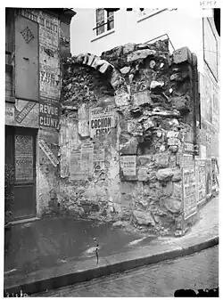 Vestige du couvent des Mathurins (1909), rue de Cluny.