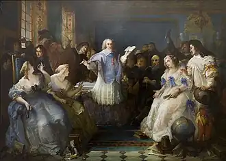 Lecture dans l'hôtel de Rambouillet, H. Debon.