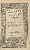 Page de titre des Fables d’Esope phrygien, 1547, Houghton Library, Harvard University, Typ 515.47.123.