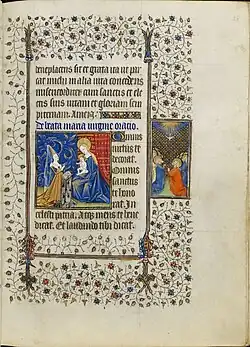 Miniature d'un artiste nantais, ajoutée a posteriori vers 1455, f.28r.