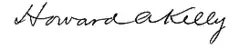 signature de Howard Atwood Kelly