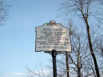 Panneau informatif à Hoye-Crest.