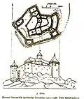 Plan du château, reconstitution