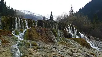 Chutes d'eau à Huanglong.