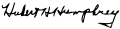 Signature de Hubert Humphrey
