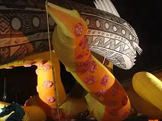 Marionnettes volantes au festival de lumières de Huddersfield en 2007.