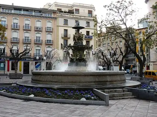 Enrique Blondeau, Fontaine des Muses&nbsp;(es) (1855), Huesca.