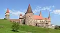 Vue générale du château de Hunedoara