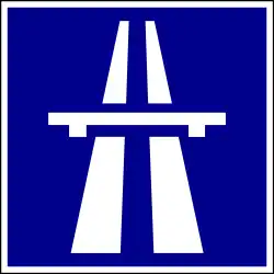 Panneau de signalisation hongrois "autoroute"
