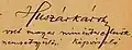 Signature de Károly Huszár